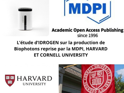 L'étude IDROGEN sur les Biophotons repris par la MDPI, HARVARD UNIVERSITY et CORNELL UNIVERSITY